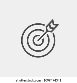 Target flat vector icon	