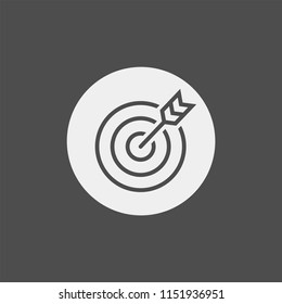 Target flat vector icon	