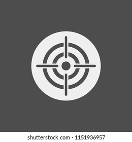 Target flat vector icon	