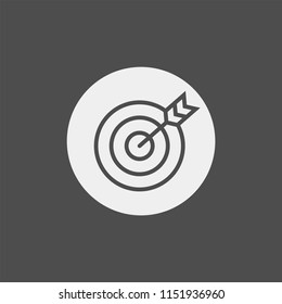 Target flat vector icon	