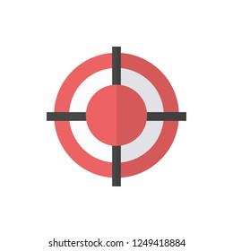 target flat vector icon