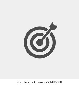 Target flat vector icon