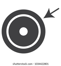 Target flat vector icon. Business target sign, symbol, pictogram or button