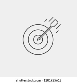 Target flat vector icon. Dartboard flat vector icon