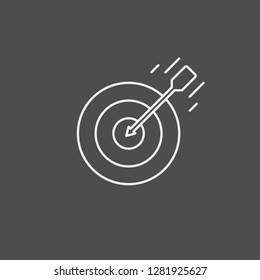 Target flat vector icon. Dartboard flat vector icon