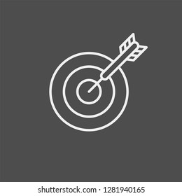 Target flat vector icon. Dartboard flat vector icon. Purpose flat vector icon