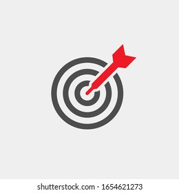 Target flat vector icon. Dartboard flat vector icon