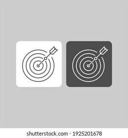 Target flat vector icon. Dartboard flat vector icon. Purpose vector sign