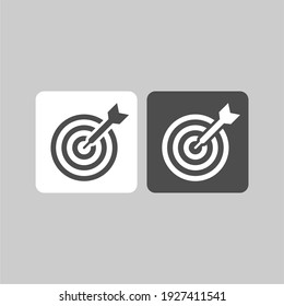 Target flat vector icon. Dartboard flat vector icon. Purpose vector sign
