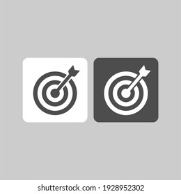 Target flat vector icon. Dartboard flat vector icon. Purpose vector sign