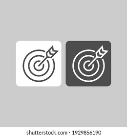 Target flat vector icon. Dartboard flat vector icon. Purpose vector sign