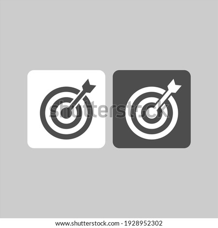 Target flat vector icon. Dartboard flat vector icon. Purpose vector sign