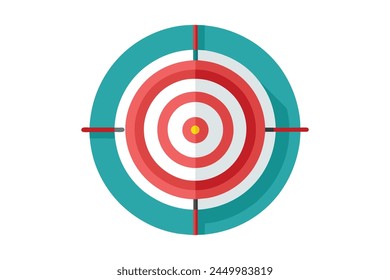 Target flat vector illustration on white background.