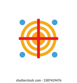 target focus concept, strategy illustration.