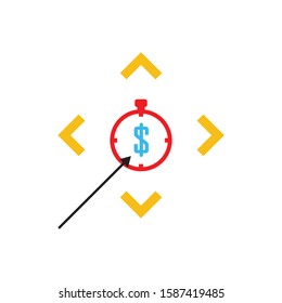 target focus concept, strategy illustration.