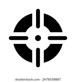 Target, focus, crosshair vector design isolated on white background