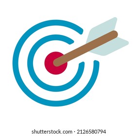 destino , foco, ilustración de icono del vector dartboard