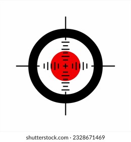 Target focus goal. The cursor focus on the plus sign and red circle.