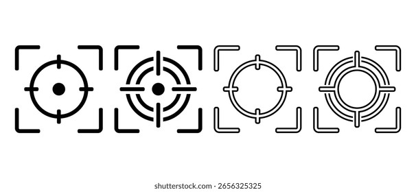 Icono de enfoque de destino. Vector de ilustración