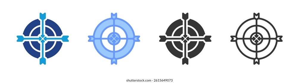 Target Focus icon set multiple style collection