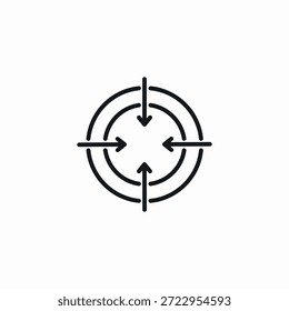 Vector de signo de icono de enfoque de destino