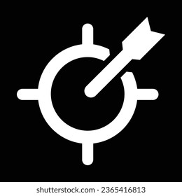 Target focus icon symbol design image, illustration of the success goal icon concept.