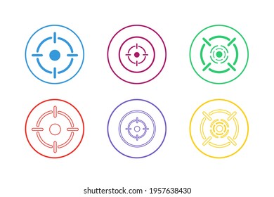 Target Focus on Aim Icon Set