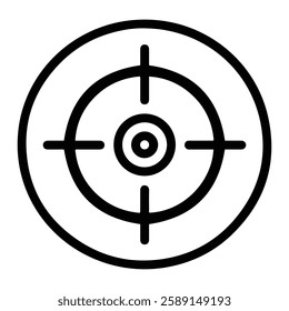 Target Focus and Precision Icon, Business Strategy, Productivity Boost, Career Goal Setting, Strategic Planning Success