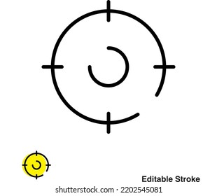 Target Focus Vector Line Icon Eps