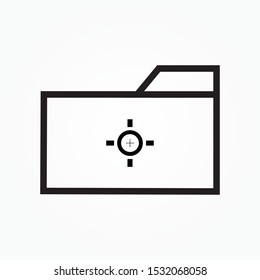 target folder icon design vector illustration