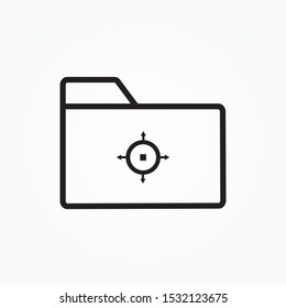 target folder icon design vector illustration
