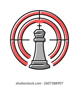 target of game color icon vector. target of game sign. isolated symbol illustration