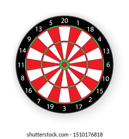 target for the game of Darts. Flat simple design. 