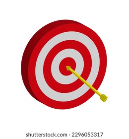 target for game design. Business strategy concept. Sport game. Vector illustration.