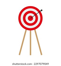 target for game design. Business strategy concept. Sport game. Vector illustration.