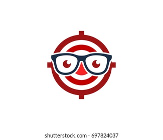 Target Geek Icon Logo Design Element