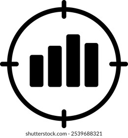 target glyph icon illustration vector