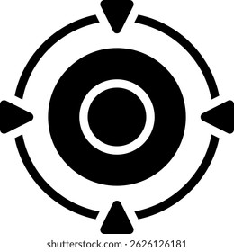 Vector de ilustración de icono de glifo de destino