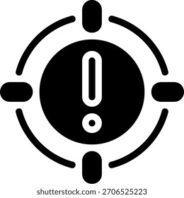 Vector de ilustración de icono de glifo de destino