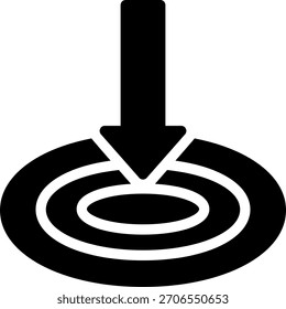 Vector de ilustración de icono de glifo de destino