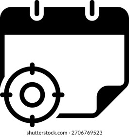 Vector de ilustración de icono de glifo de destino