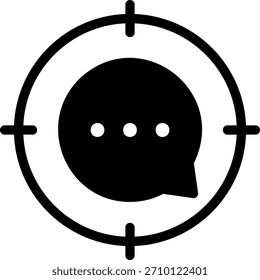 Vector de ilustración de icono de glifo de destino