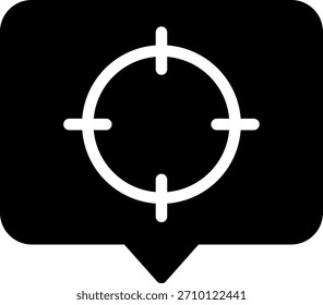Vector de ilustración de icono de glifo de destino
