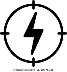 Vector de ilustración de icono de glifo de destino