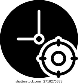target glyph icon illustration vector