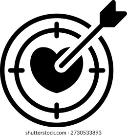 Vector de ilustración de icono de glifo de destino