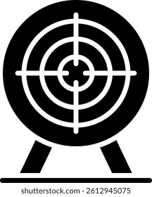 Target Glyph Icon Vector Design