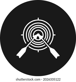 Target Glyph Inverted Icon Design