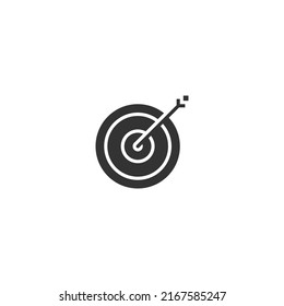 Target Glyph line icon. Glyph style sign for mobile concept and web design. Glyph vector icon. Symbol, logo illustration. Vector graphic