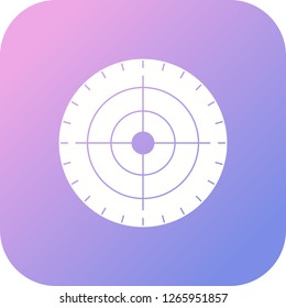 Target glyph round corner multi color gradient BG